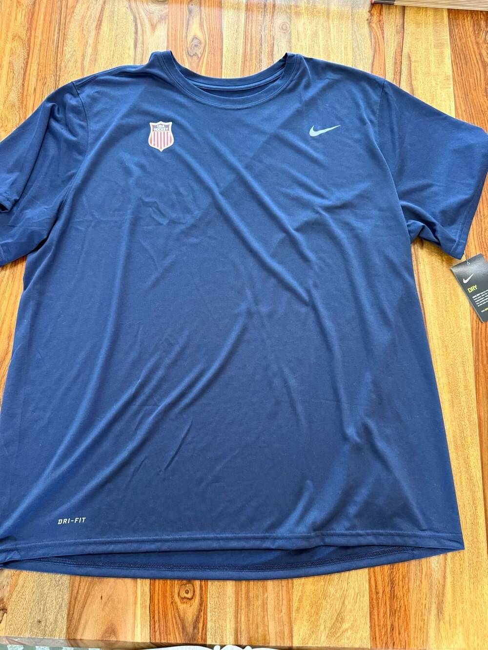 Nike USA Hockey Dri-FIT T-Shirt Size 3XL Navy Blue